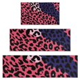 thumbnail image 1 of Pink and Black Of Leopard Print Kitchen Rugs Sets Of 3,Kitchen Runner Rugs Non Skid Washable,Decorative Kitchen Floor Mats for Kitchen,Sink,Laundry,17"x30"+ 17"x47" + 17"x59", 1 of 6