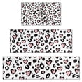 thumbnail image 1 of Pink and Black Of Leopard Print Kitchen Rugs Sets Of 3,Kitchen Runner Rugs Non Skid Washable,Decorative Kitchen Floor Mats for Kitchen,Sink,Laundry,17"x30"+ 17"x47" + 17"x59", 1 of 6