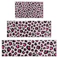 thumbnail image 1 of Pink and Black Of Leopard Print Kitchen Rugs Sets Of 3,Kitchen Runner Rugs Non Skid Washable,Decorative Kitchen Floor Mats for Kitchen,Sink,Laundry,17"x30"+ 17"x47" + 17"x59", 1 of 6