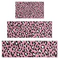 thumbnail image 1 of Pink and Black Of Leopard Print Kitchen Rugs Sets Of 3,Kitchen Runner Rugs Non Skid Washable,Decorative Kitchen Floor Mats for Kitchen,Sink,Laundry,17"x30"+ 17"x47" + 17"x59", 1 of 6