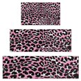 thumbnail image 1 of Pink and Black Of Leopard Print Kitchen Rugs Sets Of 3,Kitchen Runner Rugs Non Skid Washable,Decorative Kitchen Floor Mats for Kitchen,Sink,Laundry,17"x30"+ 17"x47" + 17"x59", 1 of 6