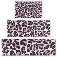 thumbnail image 1 of Pink and Black Of Leopard Print Kitchen Rugs Sets Of 3,Kitchen Runner Rugs Non Skid Washable,Decorative Kitchen Floor Mats for Kitchen,Sink,Laundry,17"x30"+ 17"x47" + 17"x59", 1 of 6