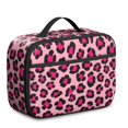 thumbnail image 1 of Pink and Black Leopard Print Pattern Insulated Lunch Bag Teens,Bento School Lunch Bag for Teens for Work,Picnic or Travel 10.6x7.7x4.3 Inches,12 Can Capacity, 1 of 6