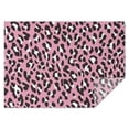 thumbnail image 1 of Pink and Black Of Leopard Print Rectangle Tablecloth 60"x84",Waterproof Polyester Rectangle Table Cloth, Wipeable Spillproof Polyester Tablecloth for Dining, Camping, Indoor and Outdoor, 1 of 5