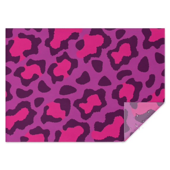 Pink and Black Of Leopard Print Rectangle Tablecloth 60"x84",Waterproof Polyester Rectangle Table Cloth, Wipeable Spillproof Polyester Tablecloth for Dining, Camping, Indoor and Outdoor