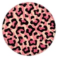 thumbnail image 1 of Pink and Black Of Leopard Print Round Fitted Tablecloth with Elastic Edge,Dining Table Cover Waterproof,Outdoor Round Tablecloth for Camping,Dining,Indoor and Outdoor, 1 of 7