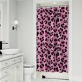 thumbnail image 1 of Pink and Black Of Leopard Print Shower Curtain 36"x72" ,Bathroom Decorative Shower Curtains Set with 12 Hooks,Modern Waterproof Washable Shower Curtain, 1 of 6