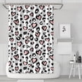 thumbnail image 1 of Pink and Black Of Leopard Print Shower Curtain 72"x72" ,Bathroom Decorative Shower Curtains Set with 12 Hooks,Modern Waterproof Washable Shower Curtain, 1 of 6