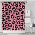thumbnail image 1 of Pink and Black Of Leopard Print Shower Curtain 72"x84" ,Bathroom Decorative Shower Curtains Set with 12 Hooks,Modern Waterproof Washable Shower Curtain, 1 of 6