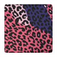 thumbnail image 1 of Pink and Black Of Leopard Print Square Fitted Tablecloth with Elastic Edge,Square Table Cover,Washable Elastic Table Cover for Home Kitchen Party Decor 34"x34", 1 of 6