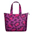 thumbnail image 1 of Pink and Black Of Leopard Print Travel Tote Bags for Women Carry On,Large Weekender Bags for Women Travel,Multi Functional Duffle Bag for Work,Shopping,Sports, 1 of 5