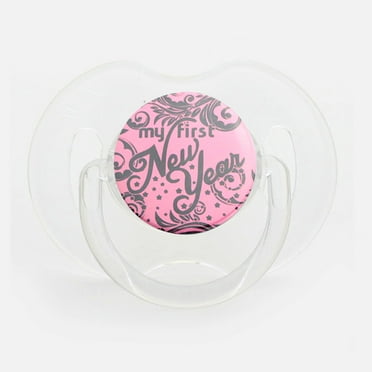 Pink & Black My First New Year Pacifier