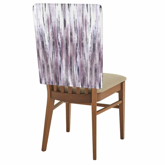 Pink Black Nostalgia Pencil Touches Chair Back Covers Pack of 1, Gradient Lines Overlay Removable Dining Seat Cover Washable Kitchen Chair Slipcovers Protective for Party Festival Decoration 19x20in