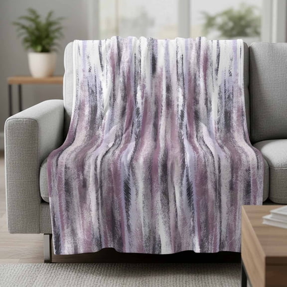 Pink Black Nostalgia Pencil Touches Fleece Throw Blanket Gradient Lines Overlay Ultra Soft Fuzzy Cozy Flannel Throw Blanket for Couch Sofa Bed Car Travel, Ideal Gifts 30x40 Inches