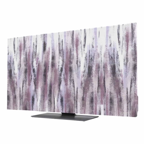 Pink Black Nostalgia Pencil Touches TV Dust Cover 24 Inch, Gradient Lines Overlay Computer Monitor Cover Dustproof Stretchable Indoor TV Screen Protector for LED LCD Universal Monitors