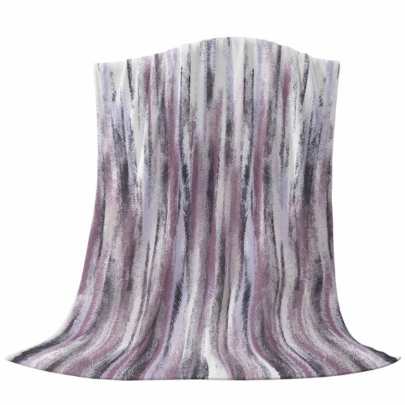 Pink Black Nostalgia Pencil Touches Throw Flannel Blanket Gradient Lines Overlay Super Soft Cozy Bed Blanket, Lightweight Plush Fuzzy Bed Throw for Bedroom Sofa Couch Living Room 30x40In,