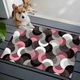 thumbnail image 1 of Pink Black Wavy Front Door Rugs 2x3 ft Medieval Abstract White Grey Pink Black Texture Small Rug for Entryway Non Slip Washable Bathroom Door Mat Absorbent Floor Mat for Indoor Entrance, 1 of 9