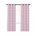 thumbnail image 1 of Pink Blackout Curtains 96 Inches Long for Bedroom, Country French Rustic Buffalo Plaid Modern Art Thermal Insulated Room Darkening Black Out Window Curtain Panels Grommet Drapes for Living Room, 1 of 8