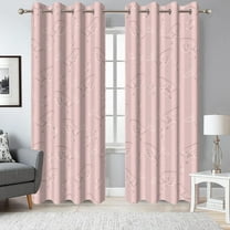 Pink Blackout Window Curtains for Girls Bedroom,Living Room,Thermal Insulated Curtains,52x84 Inch,Set of 2