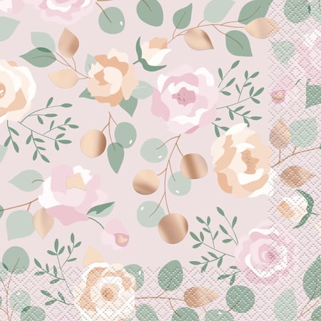Pink Blooms Luncheon Napkins, 16ct