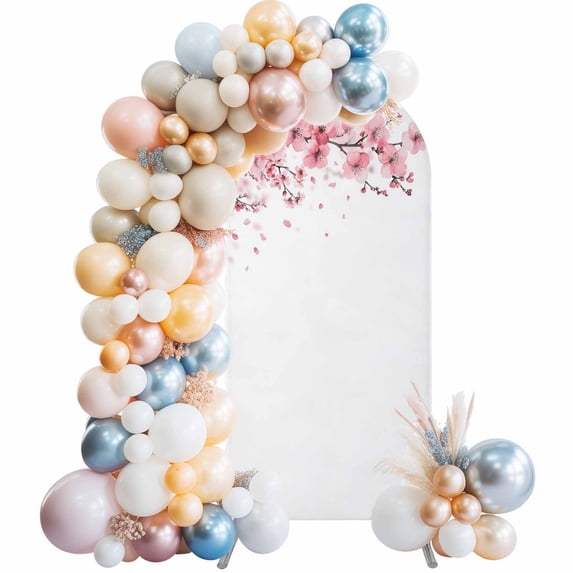 Pink Blossom Arch Backdrop Covers 7.2 FT, Spring Ink Painting Branch ...