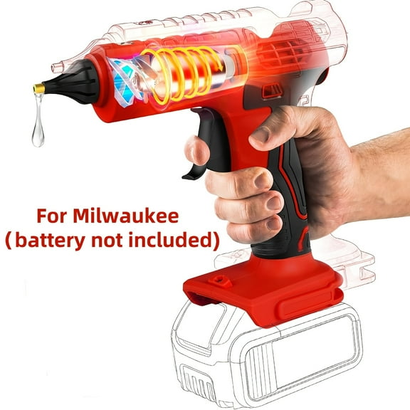 Pink/Blue 100W Cordless Hot Glue Gun Kit, 20V Rechargeable (Battery Included) with Stand, 12pcs Glue Sticks for Craft DIY, Gift for Women Girls