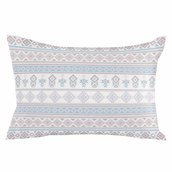 Pink Blue Boho Striped Throw Pillow Cover 12 x 20 Inch Decorative Pillow Cover Southwestern Ethnic Tribe Vintage Lumbar Pillowcase Seasonal Rectangle Cushion Case for Couch Sofa Bed Living Room