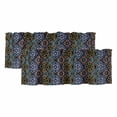 thumbnail image 1 of Pink Blue Brown Green Boho Curtain Valances for Windows, Kitchen Valance Window Treatments Panel 2 Pack, Ethnic Abstract Geometric Art Rod Pocket Short Curtains for Bathroom Bedroom 42 x 18 Inch, 1 of 8