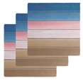 thumbnail image 1 of Pink Blue Brown Kitchen Dish Towels for Drying Dishes Set of 3, Farmhouse Gradient Wooden Plank Art Waffle Weave Microfiber Hand Tea Bathroom Towels Quick Dry & Absorbent Towel 12x12, 1 of 7