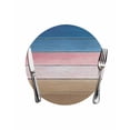 thumbnail image 1 of Pink Blue Brown Round Placemats for Dinning Tables,Heat-proof Braided Table Mats 13 Inch,Farmhouse Gradient Wooden Plank Art Washable Place Mat for Kitchen Restaurant Party Decor Table Setting, 1 of 9