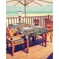 thumbnail image 1 of Pink Blue Christmas Outdoor Tablecloth - 54x80 Inch Rectangle Dining Table Cover, Xmas Balls Candy Castle Waterproof Outdoor Table Cloth with Umbrella Hole & Zipper for Picnic/Patio/Party, 1 of 1