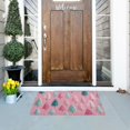 thumbnail image 1 of Pink Blue Christmas Trees Doormats Welcome Mats Gate Pads Entryway Outdoor 32" x 20", 1 of 8