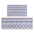 thumbnail image 1 of Pink and Blue Diamond Shaped Boho Pattern Kitchen Rugs Sets Of 2,Anti Fatigue Kitchen Mat Rugs Non Slip Washable,Decorative Kitchen Floor Mats for Kitchen,Sink,Laundry,17"x30"+17"x47", 1 of 7