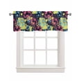 thumbnail image 1 of Pink Blue Football Linen Curtain Valance for Bedroom/Bathroom/Kitchen/Office/Living/Dining Room Window,Watercolor Yellow Black Soccer Sport Rod Pocket Topper Decorative Cafe Drapes Panel 42"x12", 1 of 6