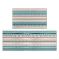 thumbnail image 1 of Pink and Blue Geometric Striped Pattern Kitchen Rugs Sets Of 2,Anti Fatigue Kitchen Mat Rugs Non Slip Washable,Decorative Kitchen Floor Mats for Kitchen,Sink,Laundry,17"x30"+17"x47", 1 of 7