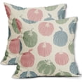 thumbnail image 1 of Pink Blue Green Pumpkin Fall Pillow Covers 20x20 Set of 2 Autumn Harvest Print Thanksgiving Decorative Throw Pillows Outdoor Farmhouse Cushion Case Seasonal Decor for Couch Sofa Bed, 1 of 6