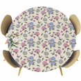 thumbnail image 1 of Pink Blue Hydrangea Round Tablecloth 36-44 Inch Round Fitted Table Cloth with Elastic Edge, Spring Summer Botanical Flowers Waterproof Table Cover Protector for Outdoor Picnic Party Dining, 1 of 6