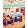 thumbnail image 1 of Pink Blue Marble Outdoor Tablecloth - 54x80 Inch Rectangle Dining Table Cover, Ink Painting Modern Abstract Waterproof Outdoor Table Cloth with Umbrella Hole & Zipper for Picnic/Patio/Party, 1 of 5