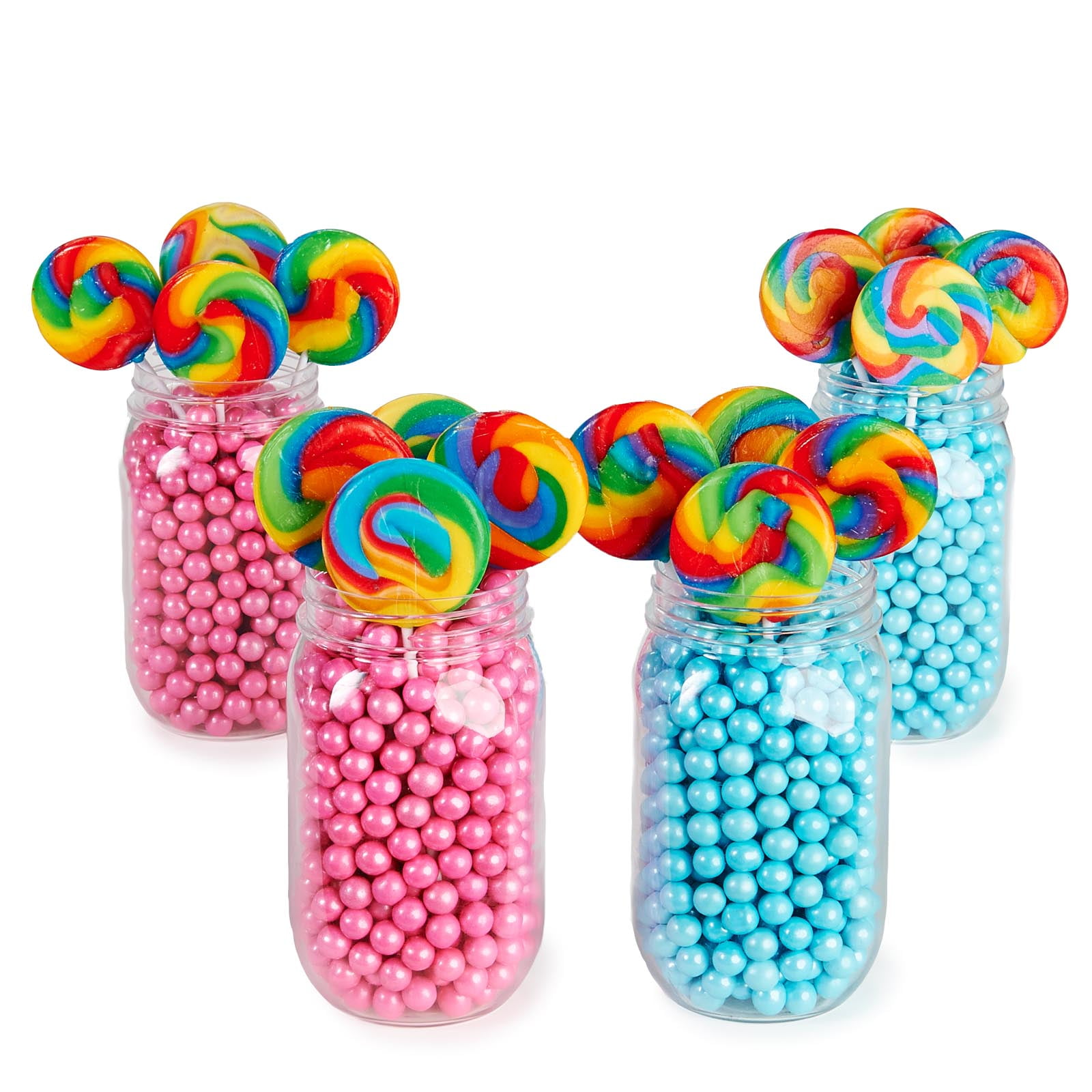 Pink & Blue Mason Jar Candy Decor Kit