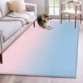 thumbnail image 1 of Pink Blue Ombre Area Rug 4x6 FT, Non Slip Kids Room Carpet, Pink Gradient Color Modern Abstract Art Washable Soft Floor Carpet Non-Shedding Throw Rug for Dorm Kitchen Study Room Home Office Bedside, 1 of 9