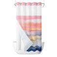 thumbnail image 1 of Pink Blue Ombre No Hook Shower Curtain Waterproof, Bathroom Curtains with Snap in Liners and See Through Top Window, Oil Painting Modern Abstract Hotel Style Bathtub Curtains Shower 36"Wx78"L, 1 of 8