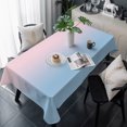 thumbnail image 1 of Pink Blue Ombre Table Cloth Waterproof Tablecloths, Pink Gradient Color Modern Abstract Art Tablecloth Dining Table Cover for Kitchen Party Tabletop Outdoor, Rectangle Tablecloth 54x108 Inch, 1 of 9