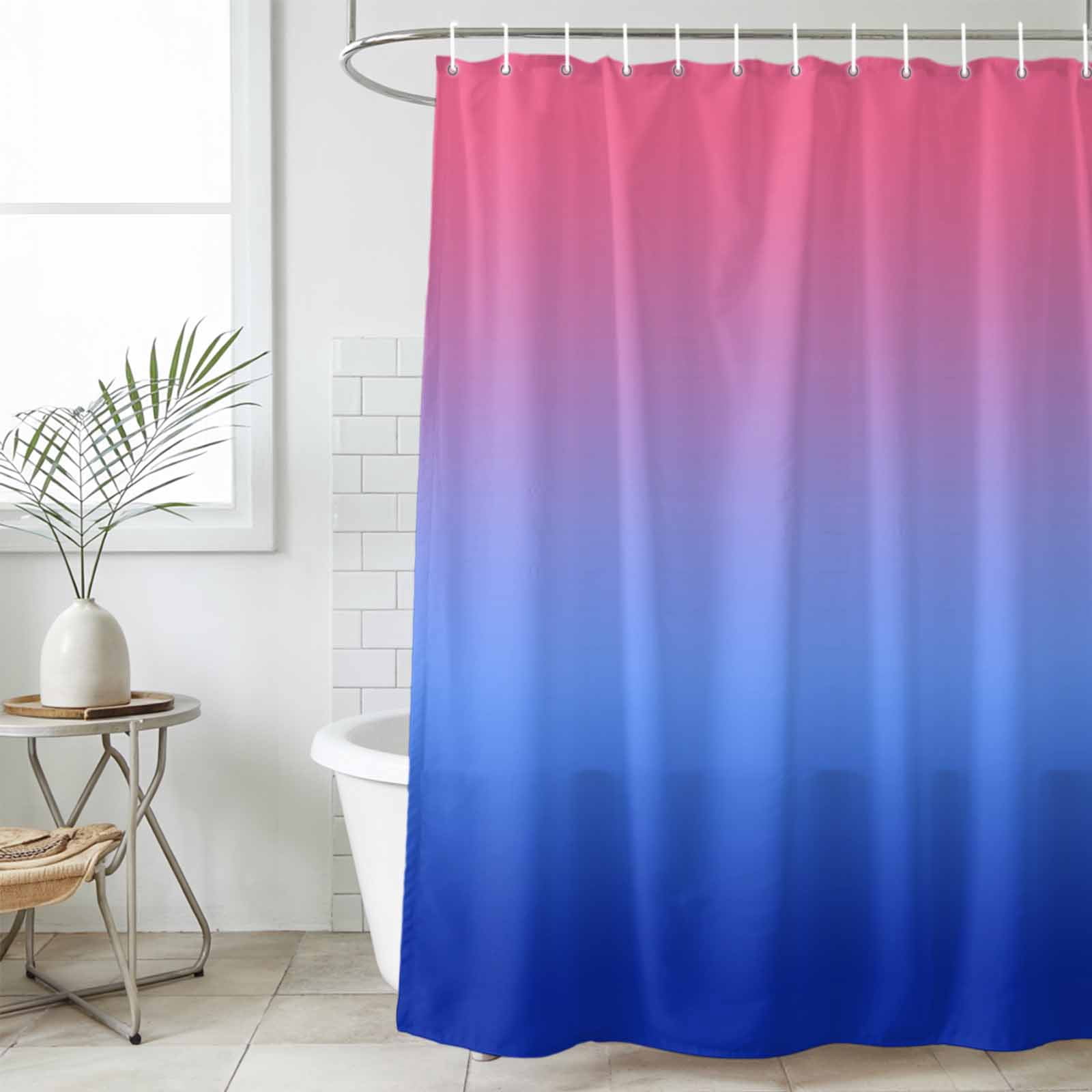 Pink And Blue Shower Curtainnull