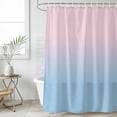 thumbnail image 1 of Pink Blue Ombre Waterproof Shower Curtain, Stall 36"x72" Washable Polyester Fabric Shower Curtains for Bathroom, Pink Gradient Color Modern Abstract Art Decorative Bathtub Curtain Sets with Hooks, 1 of 9