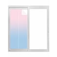thumbnail image 1 of Pink Blue Ombre Window Privacy Film, Pink Gradient Color Modern Abstract Art Static Cling UV Sun Blocking Tint Film Heat Control Windows Films for Bedroom Bathroom, Window Stickers 17.7"x39.3", 1 of 8