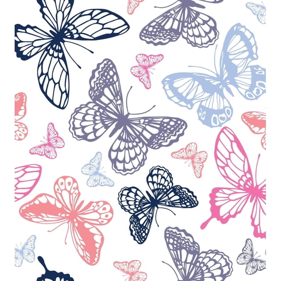 TNCT Pink, Blue & Purple Butterfly Pattern Edible Image Chocolate Transfer Sheet, Multicolor