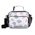 thumbnail image 1 of Pink Blue Seashells Insulated Lunch Bag Portable Cooler Bag Mommy Bag Large Capacity 6L, 1 of 9