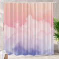 thumbnail image 1 of Pink Blue Sun Cloud Pastel Shower Curtain, Blue Sky Soft Pure Pink Clouds Shower Curtain Long Wide with Rust Proof for Bathroom Bathtub Waterproof Washable, 1 of 6