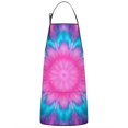 thumbnail image 1 of Pink Blue Tie Dye Flower Pattern Apron-Garden Aprons for Women with Pockets-Cotton Linen Waterproof Kitchen Cooking Gardening Aprons Adjustable for Kitchen,Cooking,BBQ and Salon 33x27 Inch, 1 of 7