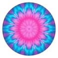 thumbnail image 1 of Pink Blue Tie Dye Flower Pattern Round Fitted Tablecloth with Elastic Edge,Dining Table Cover Waterproof,Outdoor Round Tablecloth for Camping,Dining,Indoor and Outdoor, 1 of 7
